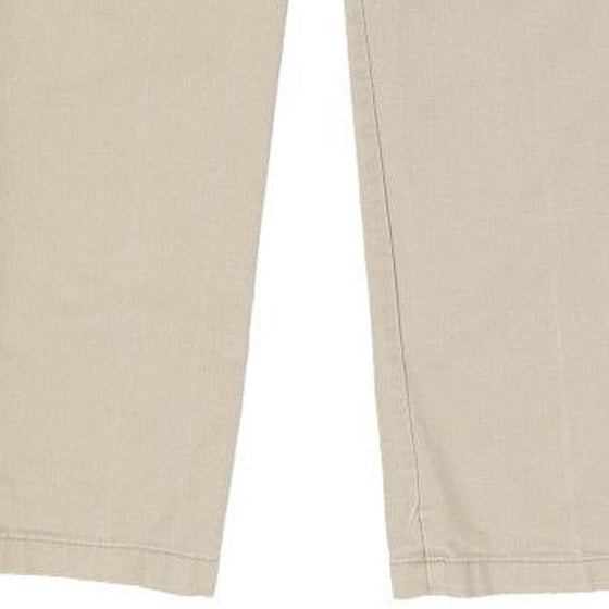 Dickies Trousers - 32W UK 10 Beige Cotton Blend - Thrifted.com