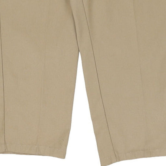 Dickies Trousers - 38W 26L Khaki Polyester Blend - Thrifted.com