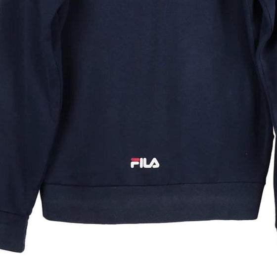 Vintage navy Fila Hoodie - mens small