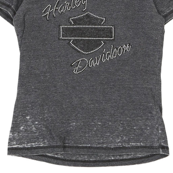 Vintage grey Rochelle Park  Harley Davidson T-Shirt - womens medium