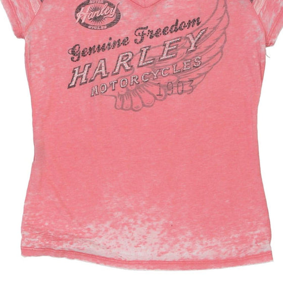 Vintage pink Harley Davidson T-Shirt - womens medium