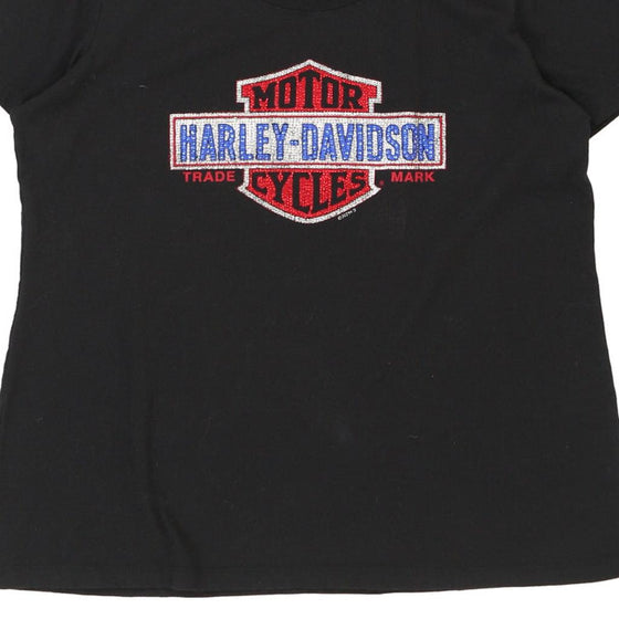 Vintage black Gainesville FL Harley Davidson T-Shirt - womens xx-large