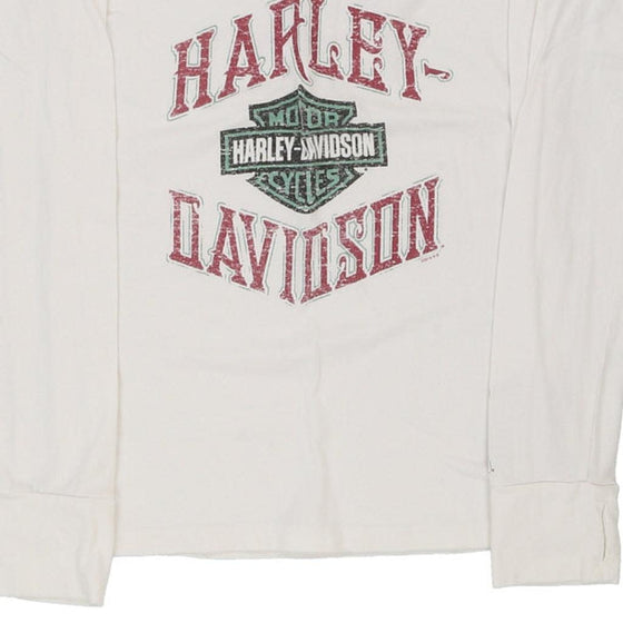 Vintage white Maryville TN Harley Davidson Long Sleeve T-Shirt - womens medium