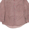 Benetton Patterned Shirt - Large Red Silk