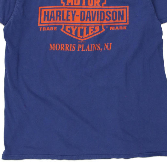 Vintage blue Morris Plains NJ Harley Davidson T-Shirt - mens large