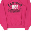 Connecticut State Champion College Hoodie - Medium Pink Cotton Blend - Thrifted.com