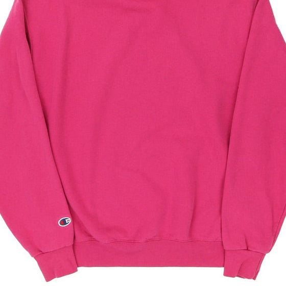 Connecticut State Champion College Hoodie - Medium Pink Cotton Blend - Thrifted.com