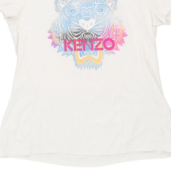 Kenzo Graphic T-Shirt - Small White Cotton