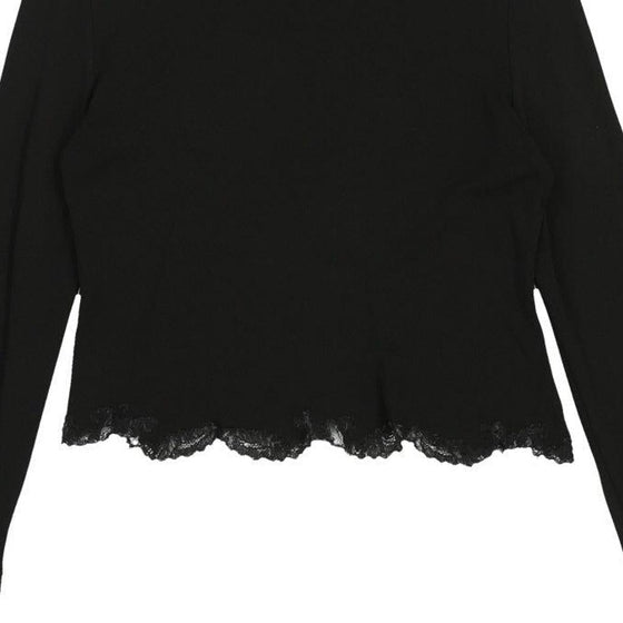 Gianni Versace Lace Mesh Top - Medium Black Polyester