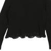 Gianni Versace Lace Mesh Top - Medium Black Polyester