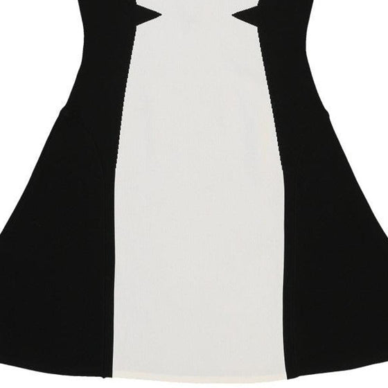 Karl Lagerfeld Midi A-Line Dress - Small Black & White Viscose Blend