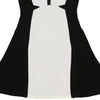 Karl Lagerfeld Midi A-Line Dress - Small Black & White Viscose Blend