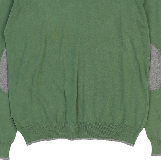 Vintage green Armani Jeans Jumper - mens large