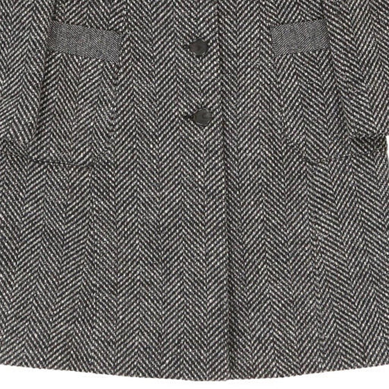 Les Copains Trench Coat - Large Grey Wool Blend