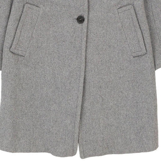 Prada Trench Coat - Large Grey Wool Blend