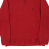 Vintage red Fred Perry 1/4 Zip - mens large