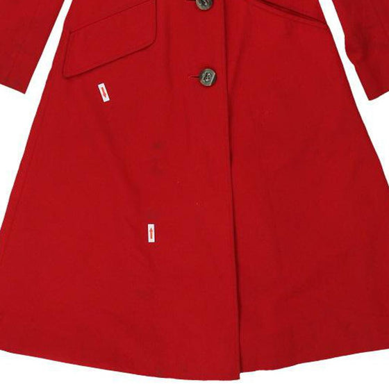 Aquascutum Trench Coat - Small Red Cotton Blend