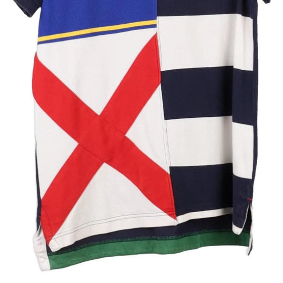 Vintage block colour Tommy Hilfiger Rugby Shirt - mens small