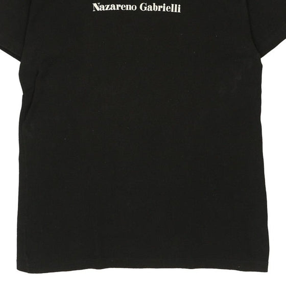 Vintage black Nazareno Gabrielli T-Shirt - mens medium