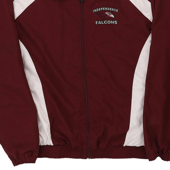 Vintage burgundy Independence Falcons Russell Athletic Track Jacket - mens medium