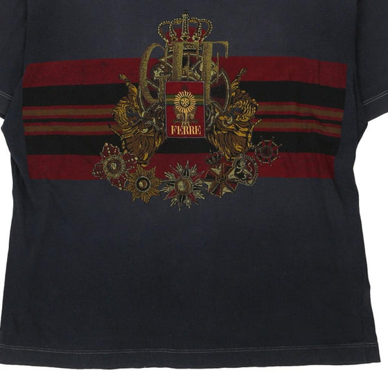 Vintage navy Gianfranco Ferre T-Shirt - mens xx-large