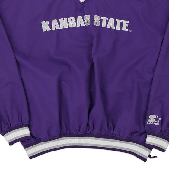 Vintage purple Kansas State Starter Windbreaker - mens large