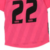 Pre-Loved pink M.B.Garage Zeus Football Shirt - mens medium