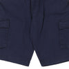 Vintage navy Cotton & Silk Cargo Shorts - mens 34" waist