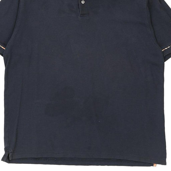 Burberry Golf Polo Shirt - Large Blue Cotton