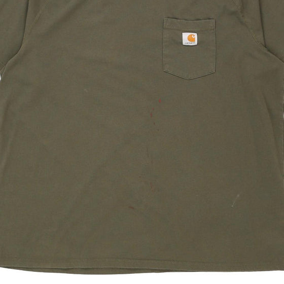 Vintage khaki Carhartt T-Shirt - mens xx-large