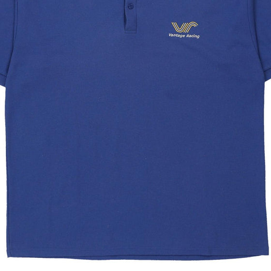 Vintage blue Vantage Racing Jerzees Polo Shirt - mens xx-large