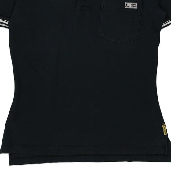 Vintage black Armani Jeans Polo Shirt - mens small