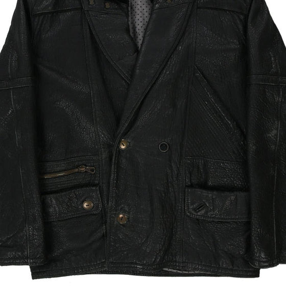 Vintage black Creazioni Di Classe Leather Jacket - mens large