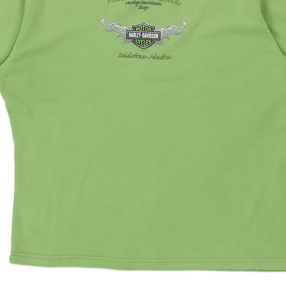 Vintage green Harley Davidson T-Shirt - womens x-large