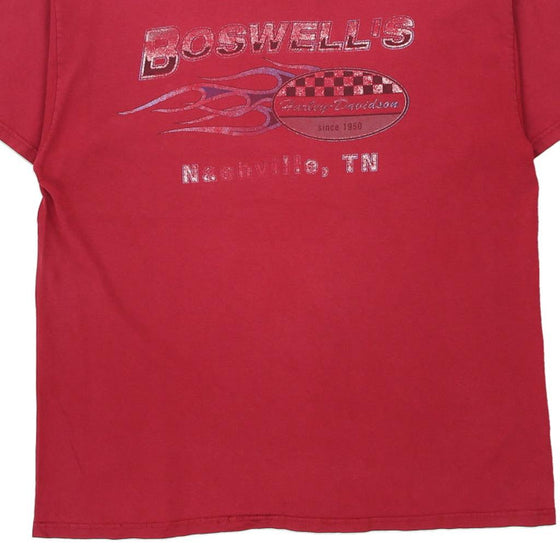 Vintage red Nashville, TN Harley Davidson T-Shirt - mens x-large