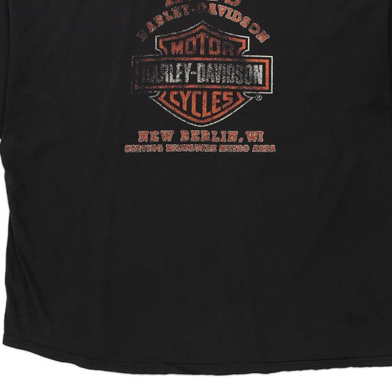 Vintage black New Berlin, WI Harley Davidson T-Shirt - mens xxx-large