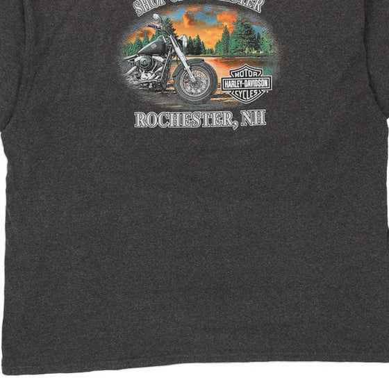 Vintage grey Rochester, NH Harley Davidson T-Shirt - mens xx-large