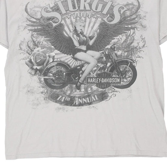 Pre-Loved white 2014 Sturgis Harley Davidson T-Shirt - mens xx-large