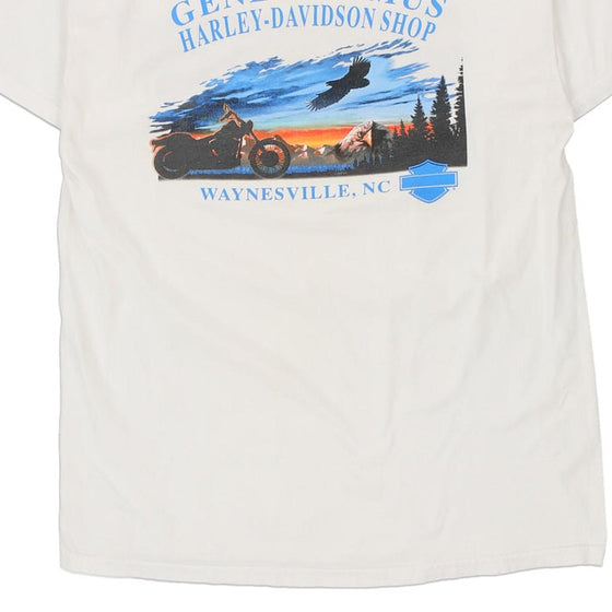 Vintage white Waynesville, NC Harley Davidson T-Shirt - mens large