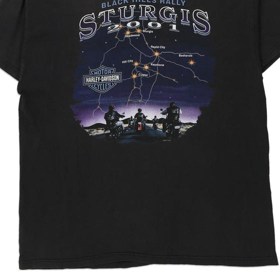 Vintage black Sturgis 2001 Harley Davidson T-Shirt - mens large