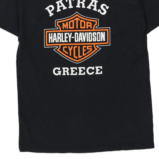 Vintage black Patras Greece Harley Davidson T-Shirt - mens medium