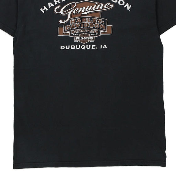 Vintage black Dubuque, IA Harley Davidson T-Shirt - mens medium