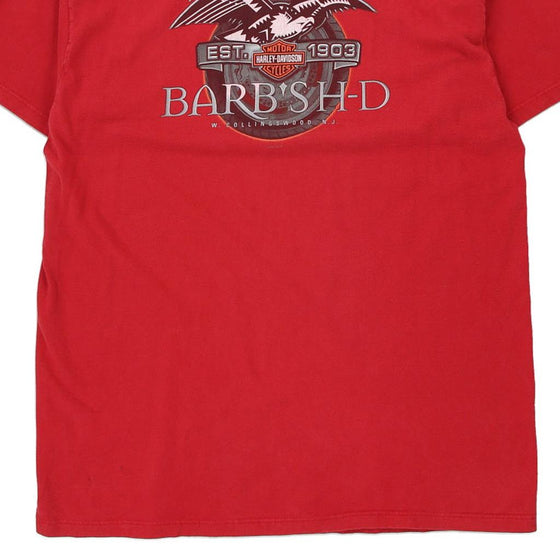 Vintage red Barbs Harley Davidson T-Shirt - mens x-large