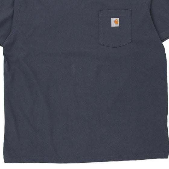 Pre-Loved navy Carhartt T-Shirt - mens x-large