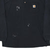 Pre-Loved navy Carhartt Long Sleeve T-Shirt - mens x-large