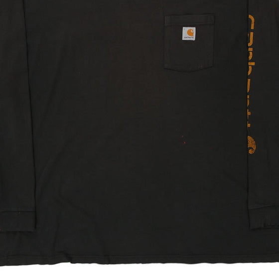 Pre-Loved black Carhartt Long Sleeve T-Shirt - mens xxx-large