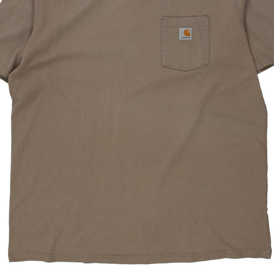 Pre-Loved brown Carhartt T-Shirt - mens xxx-large