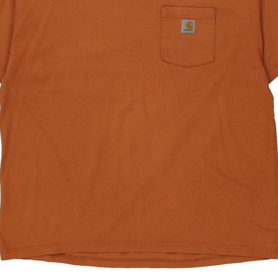 Pre-Loved orange Carhartt T-Shirt - mens x-large