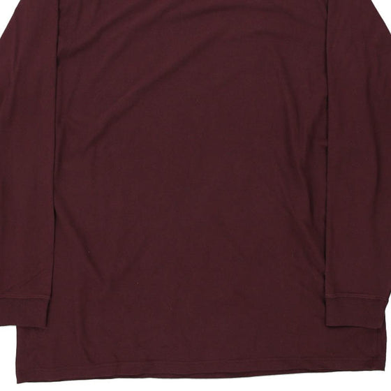 Pre-Loved burgundy Carhartt Long Sleeve T-Shirt - mens xx-large