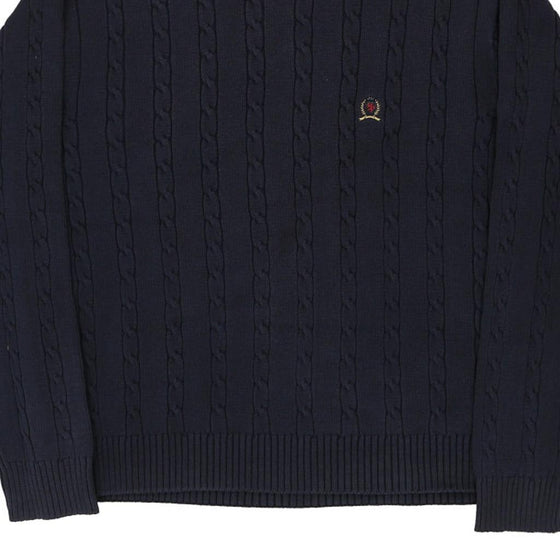 Vintage navy Tommy Hilfiger Jumper - mens x-large